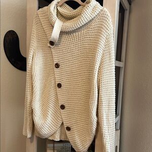 Tantrums Cream Cowl Neck Sweater